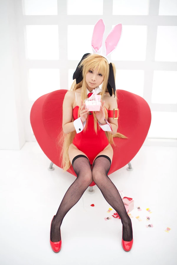 Fate Testarossa Sexy Valentine Cosplay [21P]