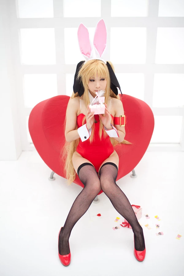 Fate Testarossa Sexy Valentine Cosplay [21P]