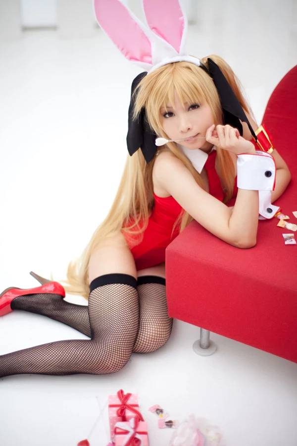 Fate Testarossa Sexy Valentine Cosplay [21P]