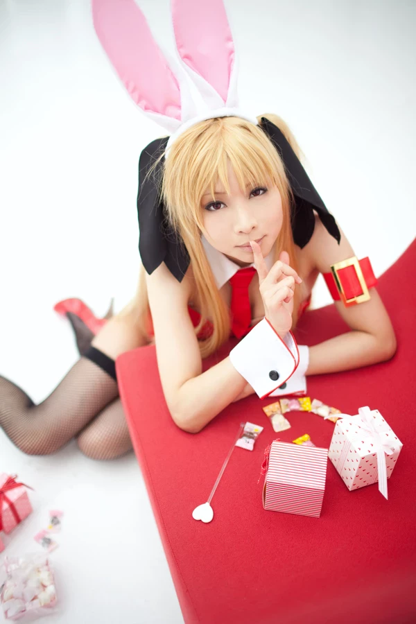 Fate Testarossa Sexy Valentine Cosplay [21P]