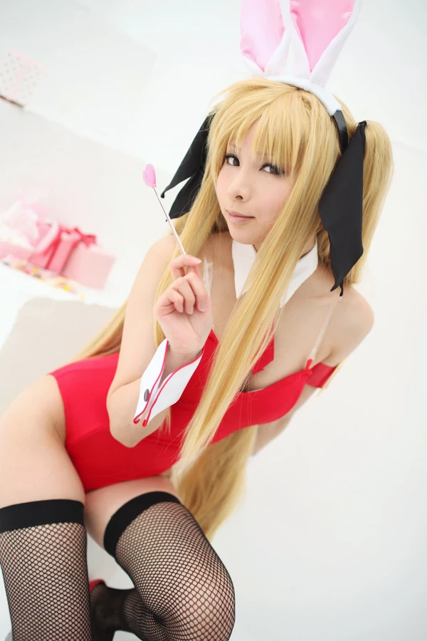 Fate Testarossa Sexy Valentine Cosplay [21P]