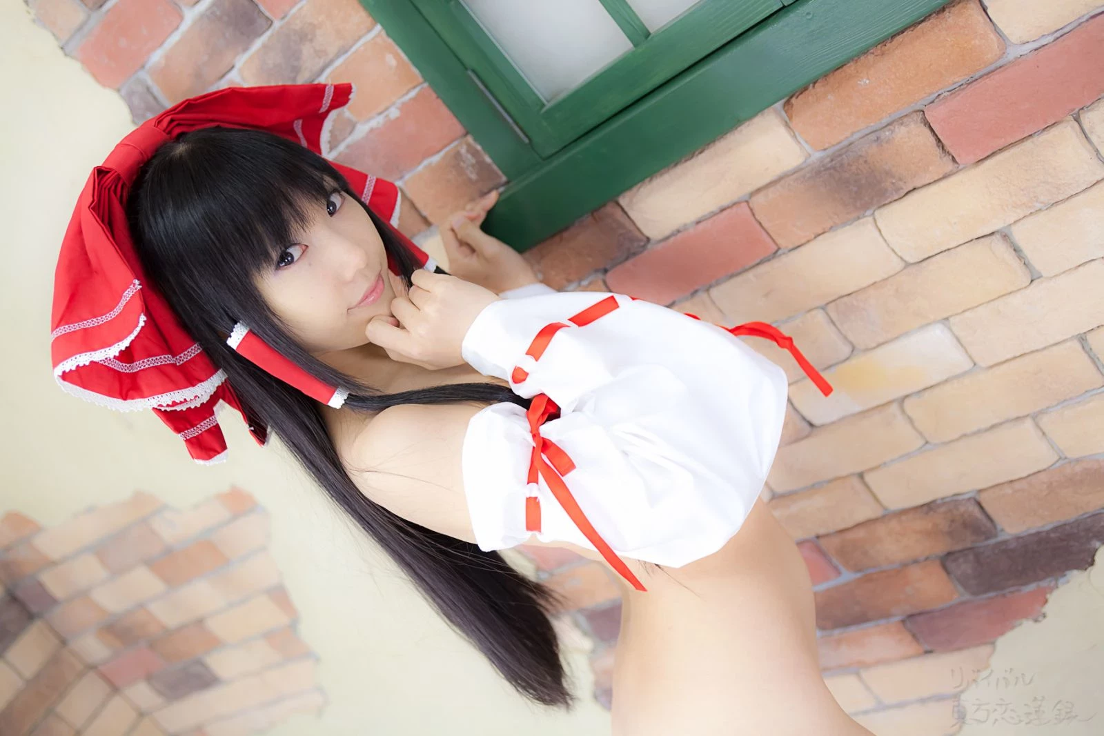 lenfried touhou hakurei reimu sexy ero cosplay