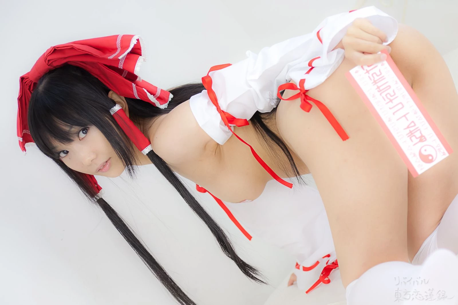 lenfried touhou hakurei reimu sexy ero cosplay