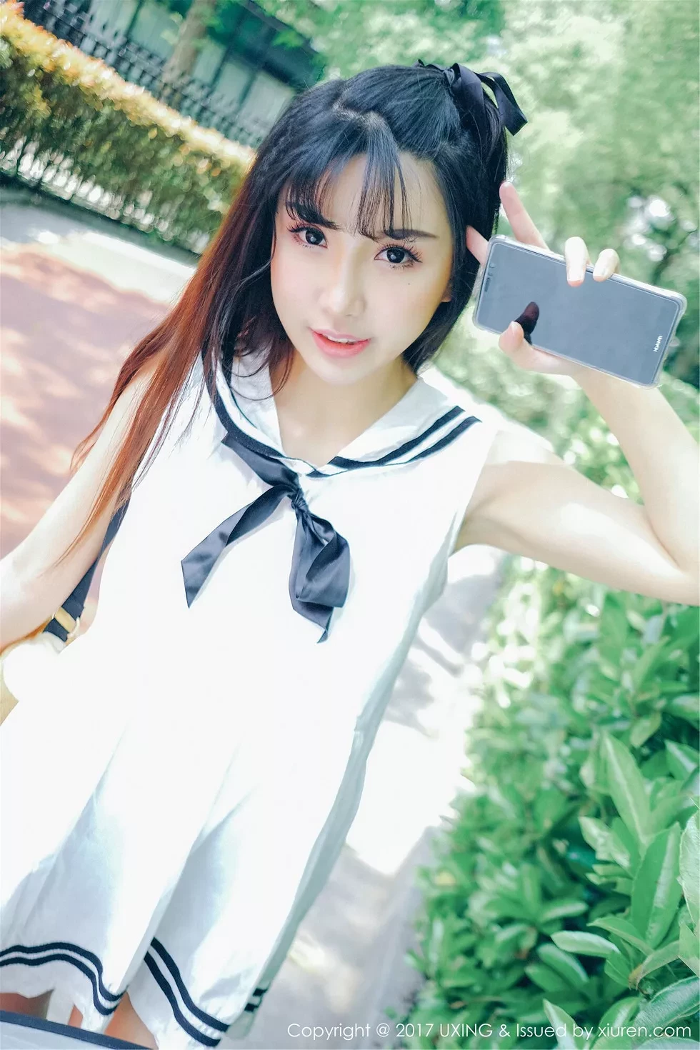 [UXING优星馆]Vol.050_巨乳萝莉晓茜sunny学生装 私房内衣秀完美身材性感写真47P