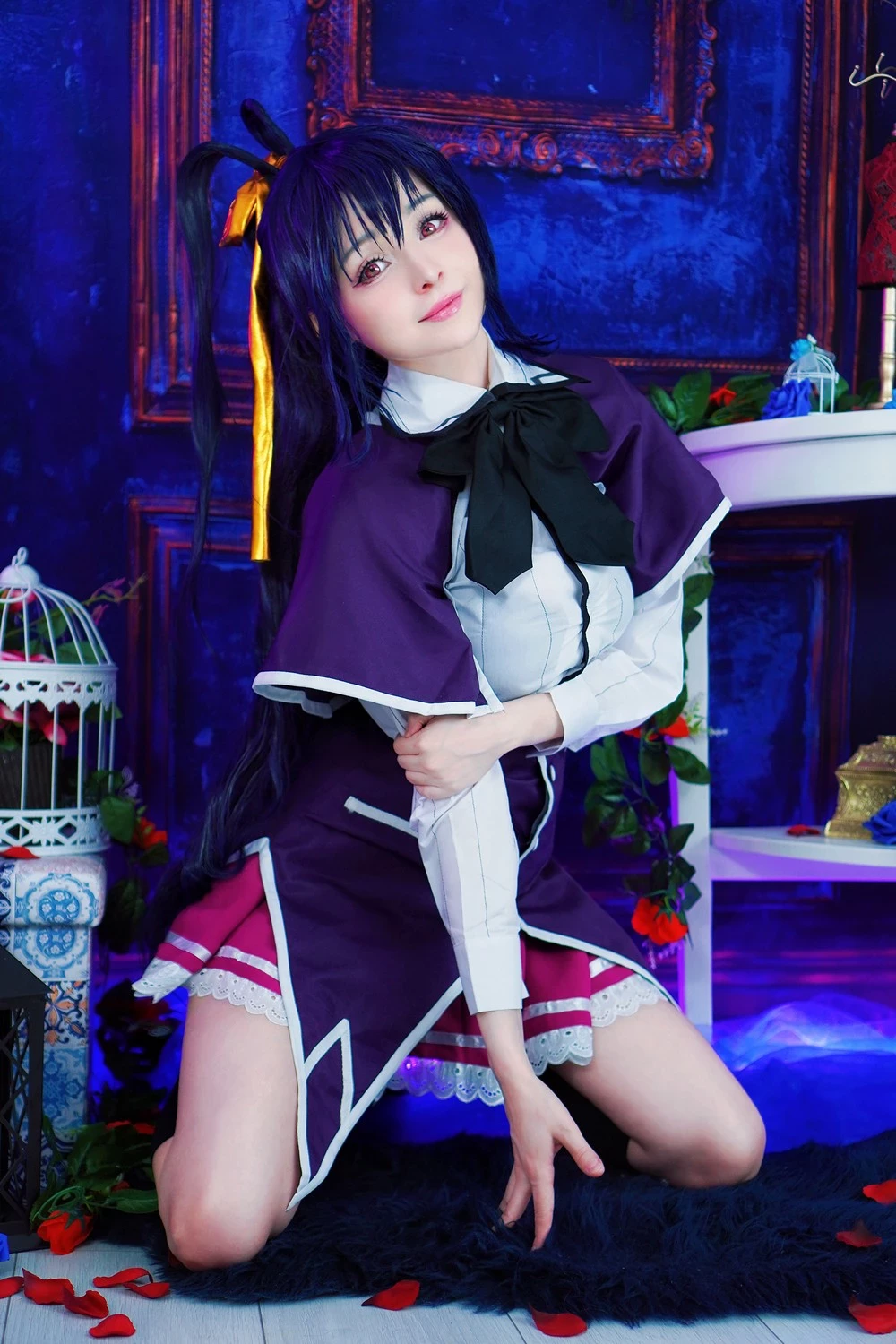 Hidori Rose - Akeno Himejima black devil bikini uniform cosplay