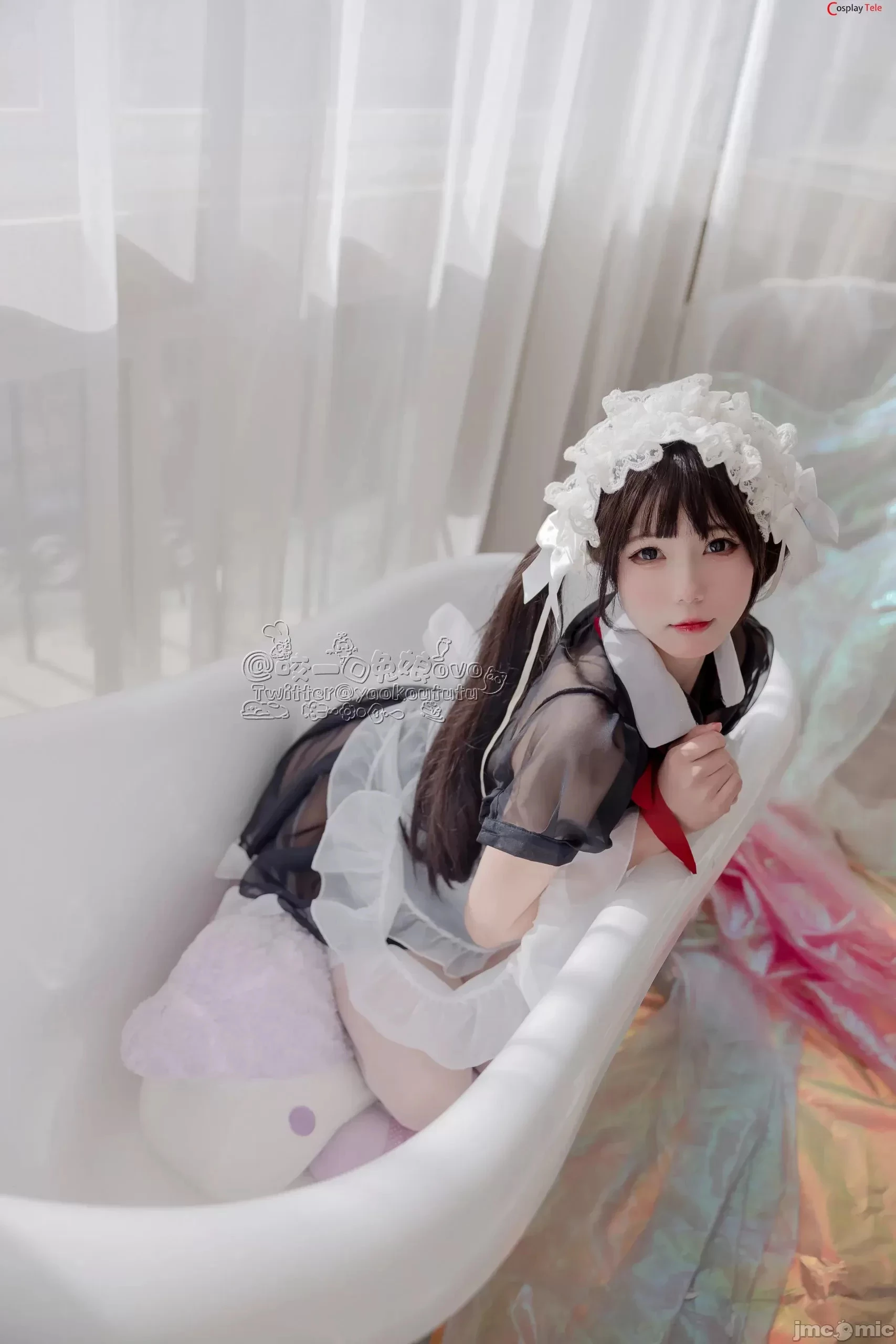 咬一口兔娘ovo [Yaokoututu] – Maid black and white [56P]