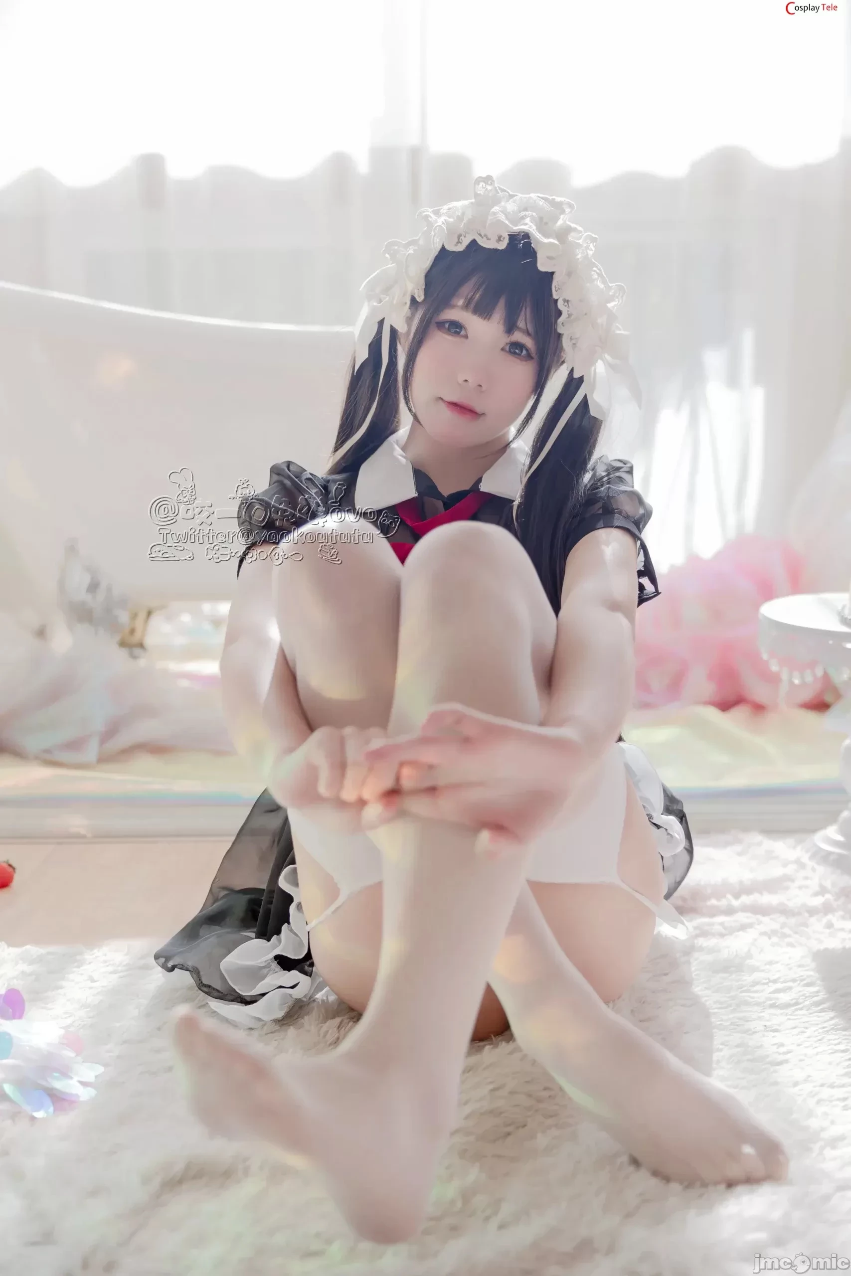 咬一口兔娘ovo [Yaokoututu] – Maid black and white [56P]