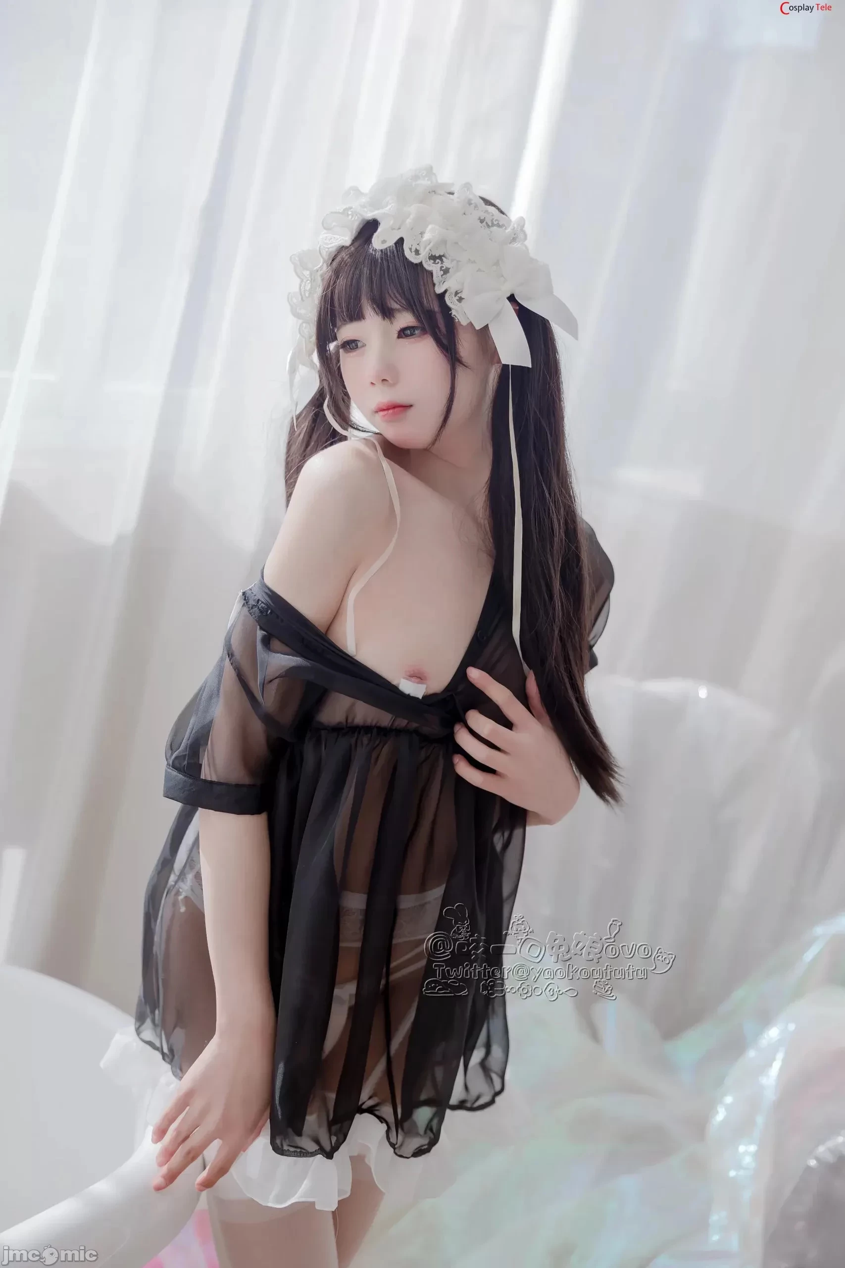 咬一口兔娘ovo [Yaokoututu] – Maid black and white [56P]