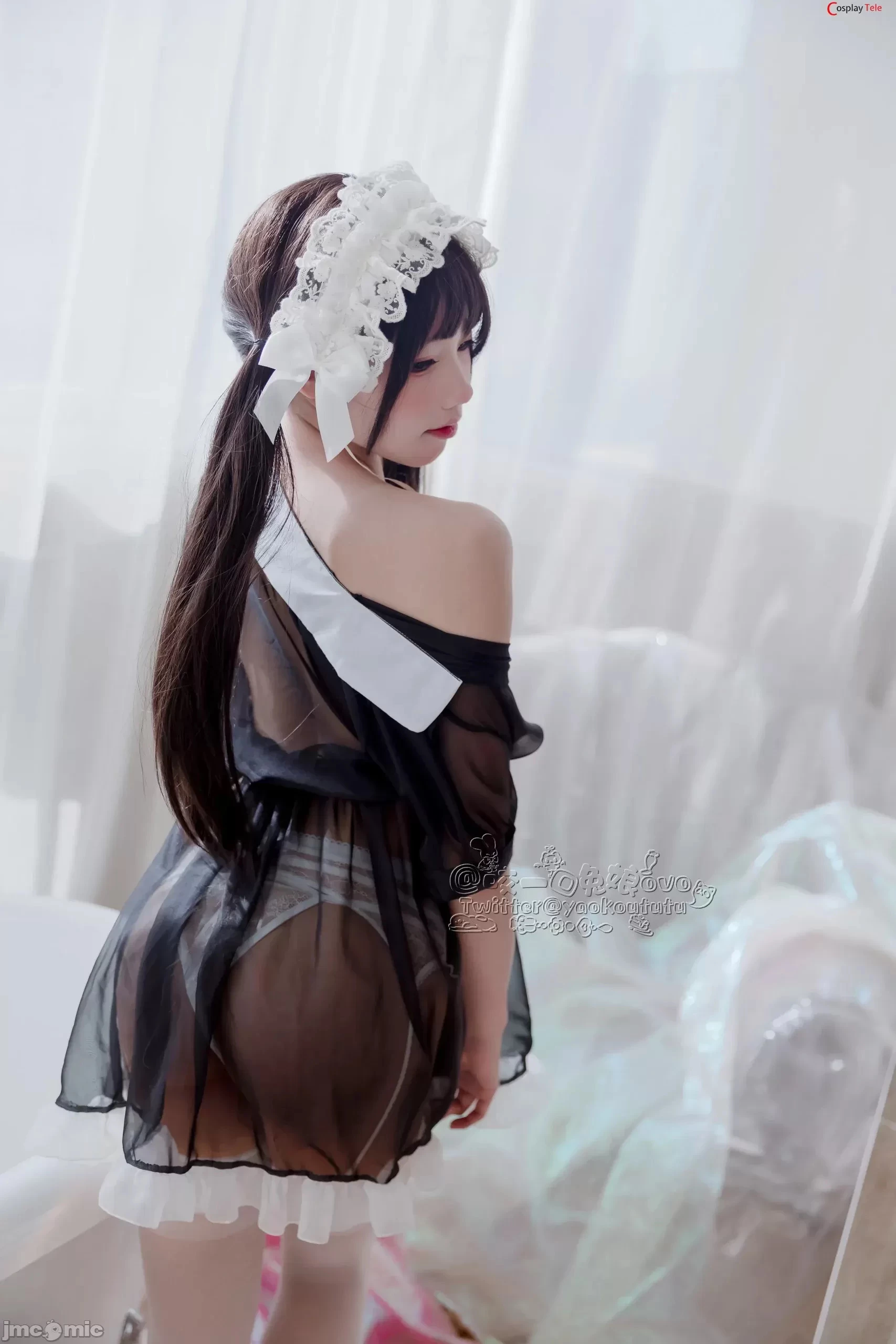 咬一口兔娘ovo [Yaokoututu] – Maid black and white [56P]