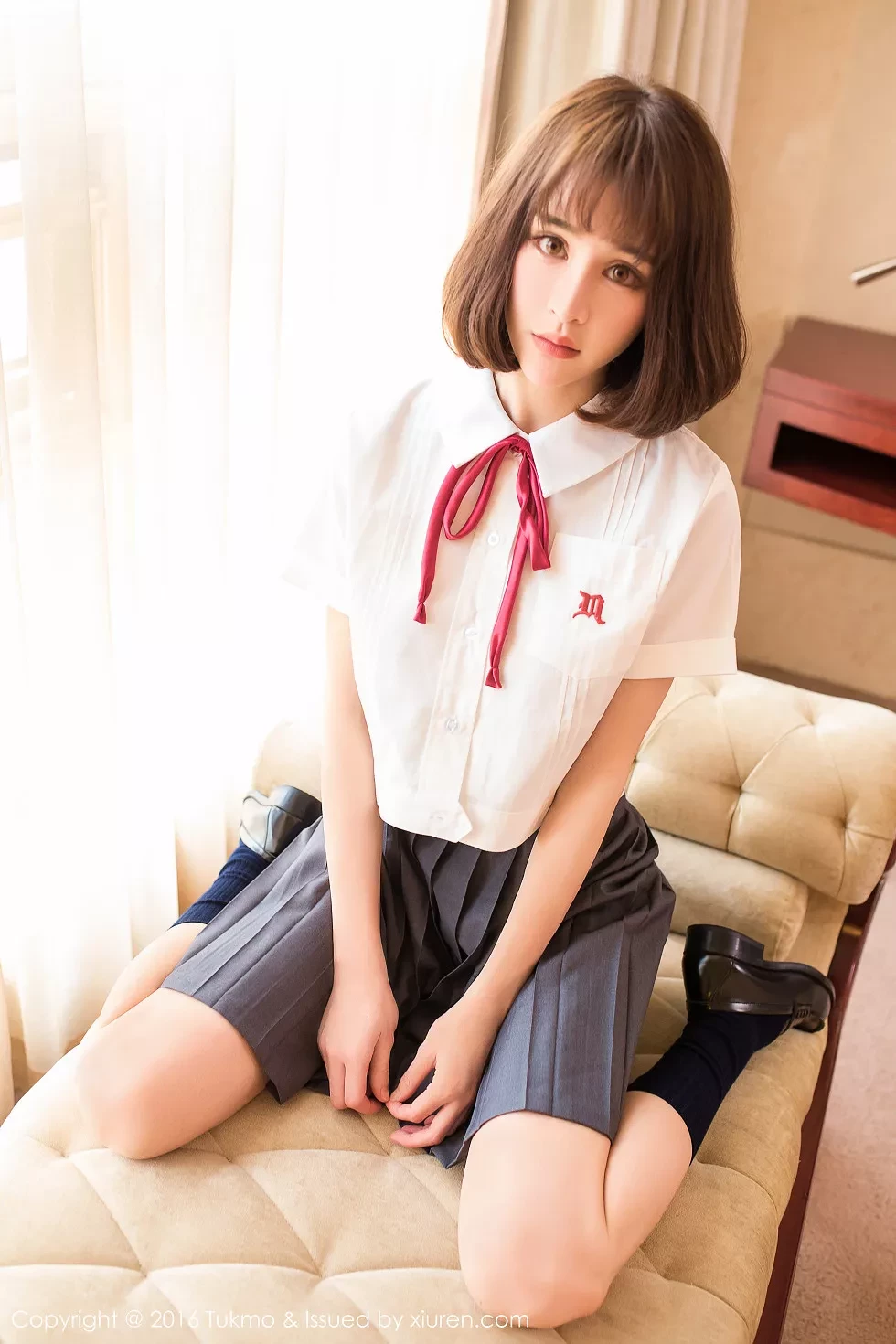 [Tukmo兔几盟]Vol.093_嫩模Cheryl青树学生制服现性感内衣秀完美身材诱惑写真40P