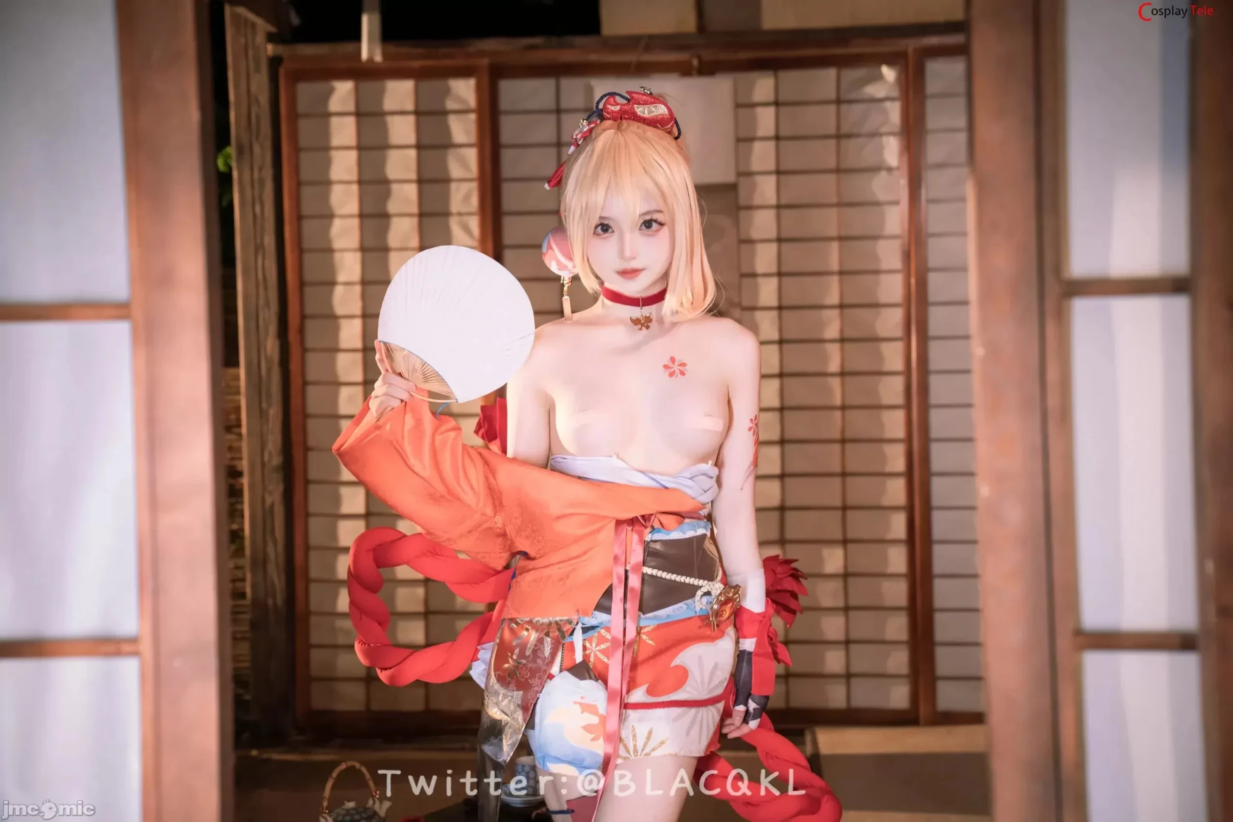 Blacqkl [白莉爱吃巧克力] cosplay Yoimiya – Genshin Impact [92P]