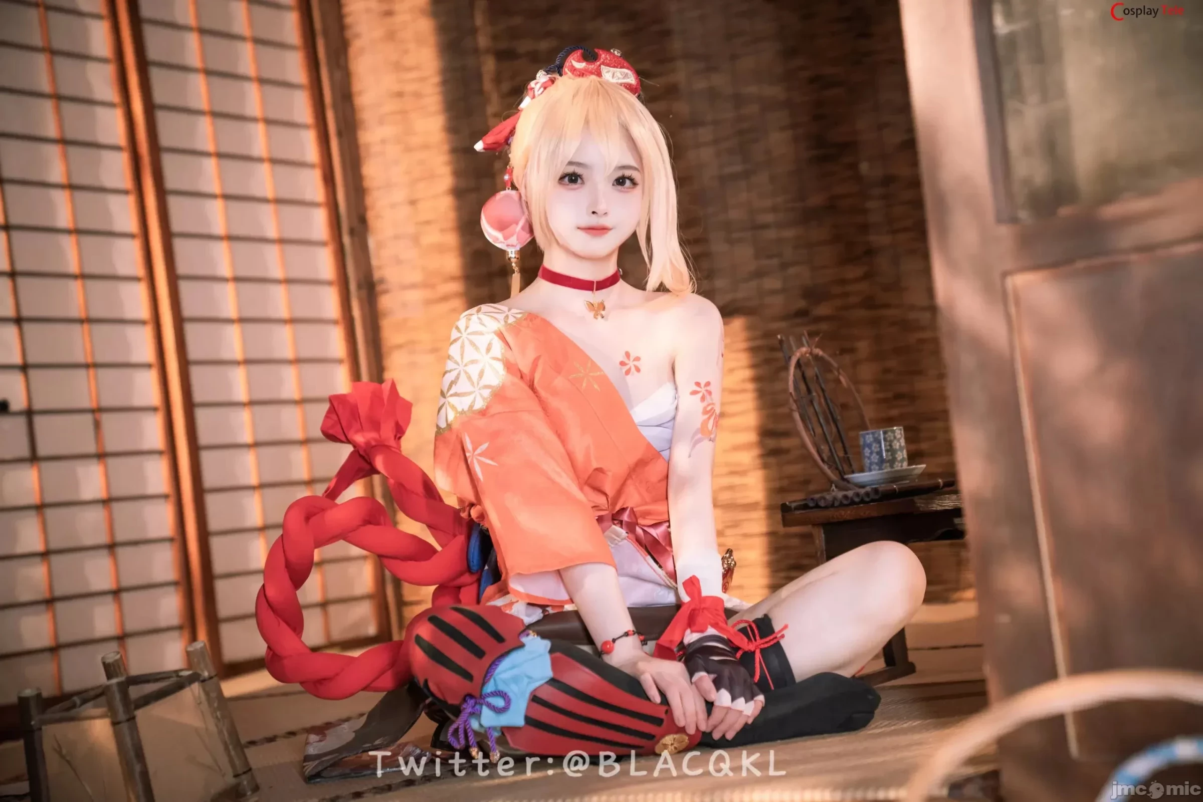 Blacqkl [白莉爱吃巧克力] cosplay Yoimiya – Genshin Impact [92P]