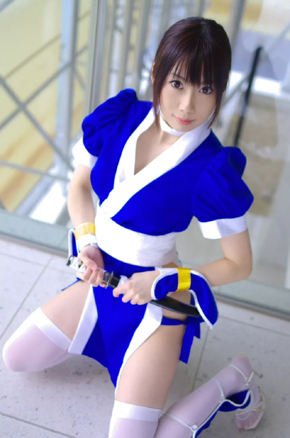 [Cosplay精选]COS正片《霞浪漫》美女武士的白丝美腿性感写真337P