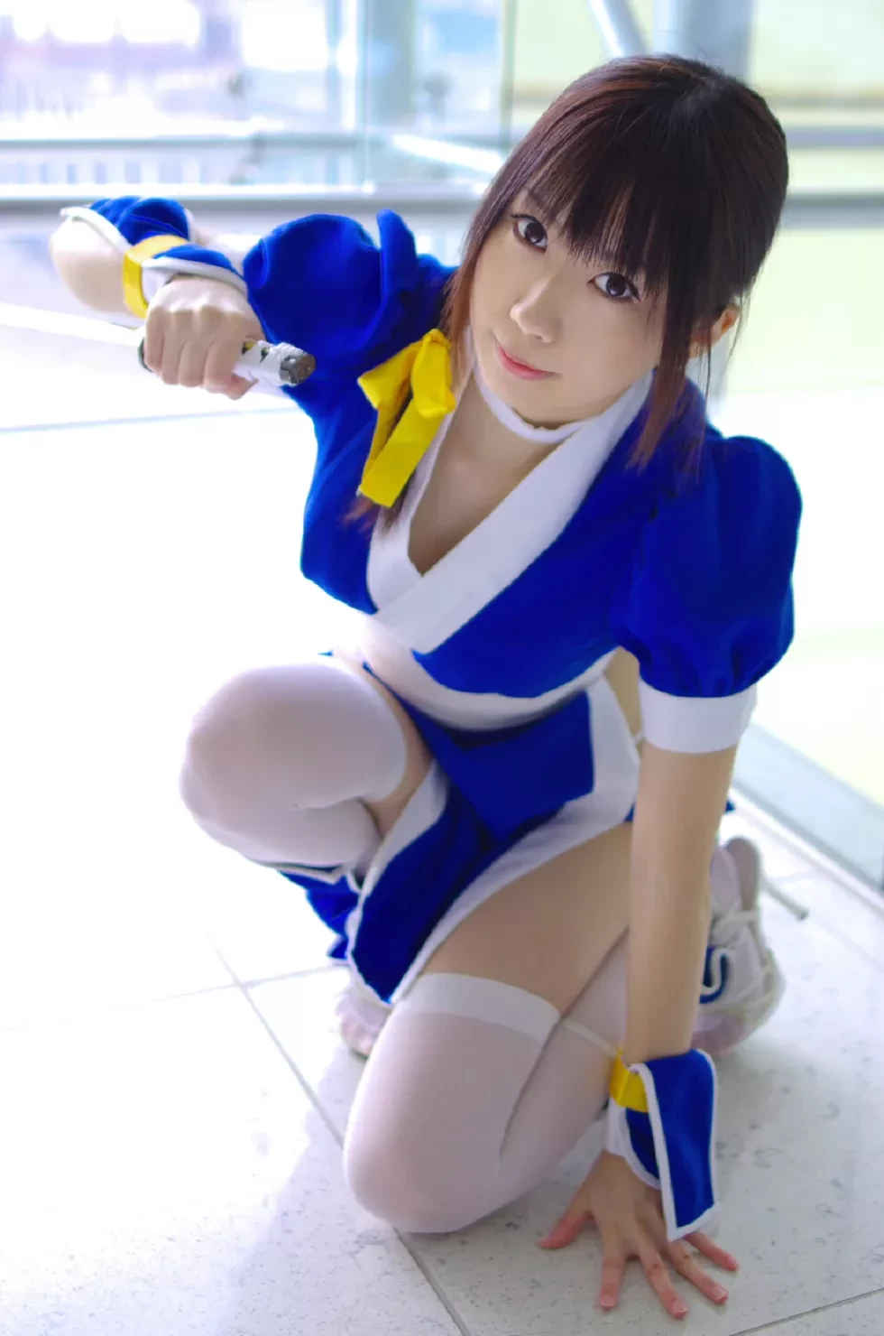 [Cosplay精选]COS正片《霞浪漫》美女武士的白丝美腿性感写真337P