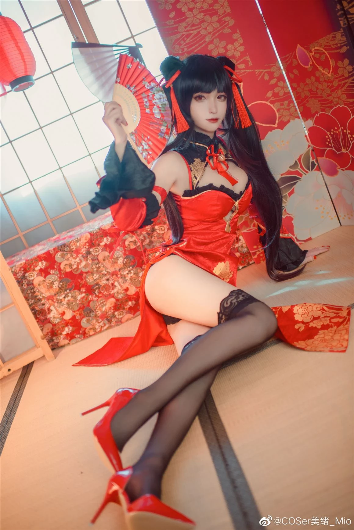 《約會大作戰》時崎狂三性感旗袍Cosplay[CN：COSer美緒_Mio] [10P]