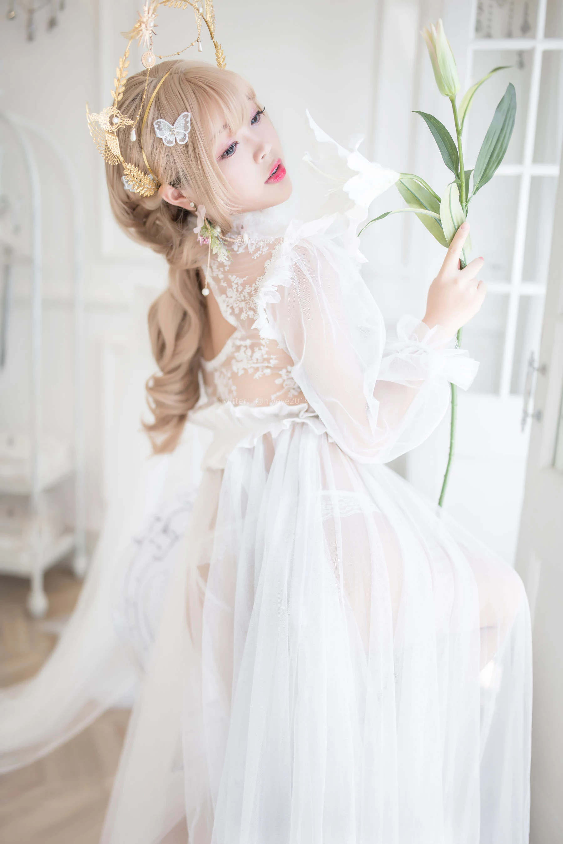 [Cosplay] 萌系小姐姐-白燁珍珠花嫁 [62P]