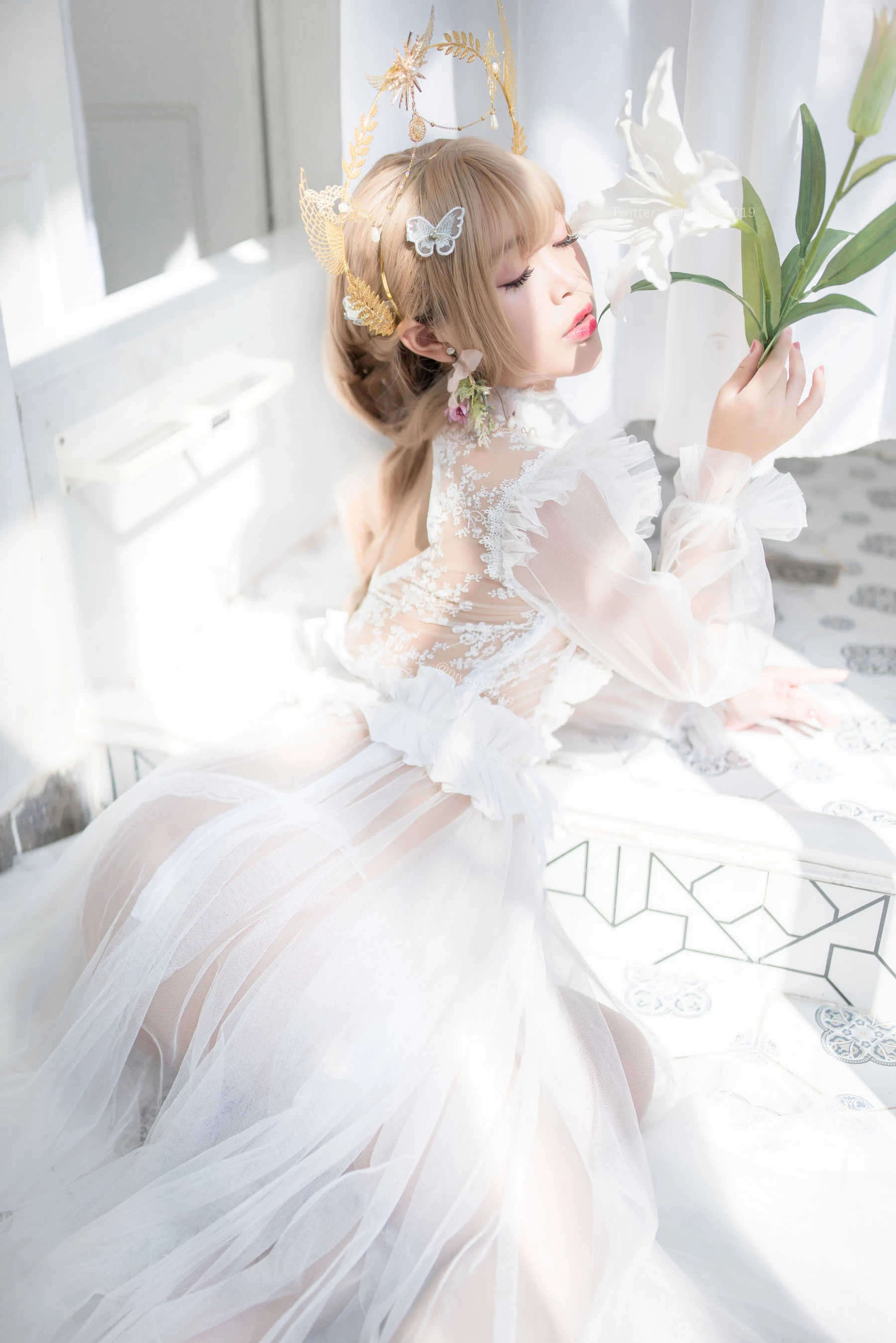 [Cosplay] 萌系小姐姐-白燁珍珠花嫁 [62P]