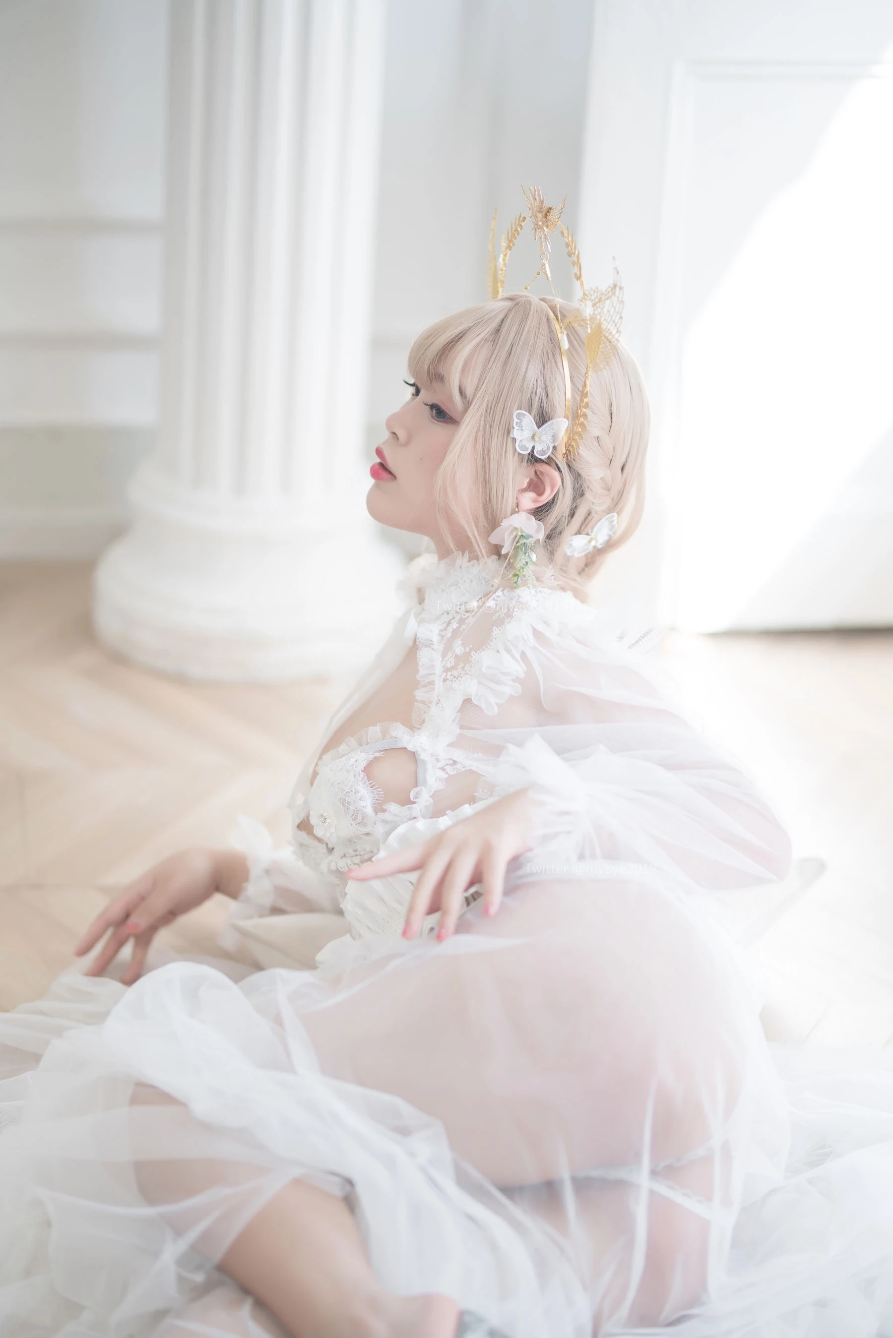 [Cosplay] 萌系小姐姐-白燁珍珠花嫁 [62P]