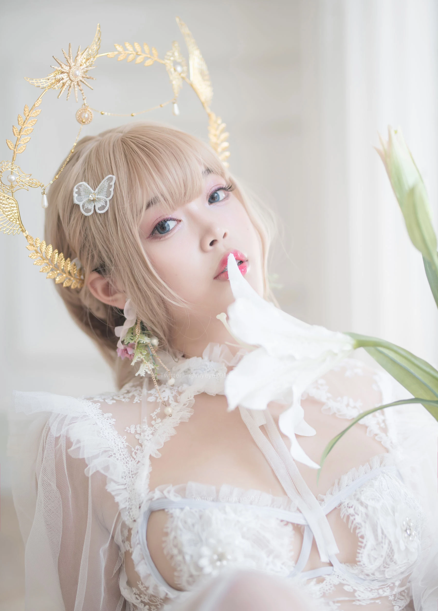 [Cosplay] 萌系小姐姐-白燁珍珠花嫁 [62P]