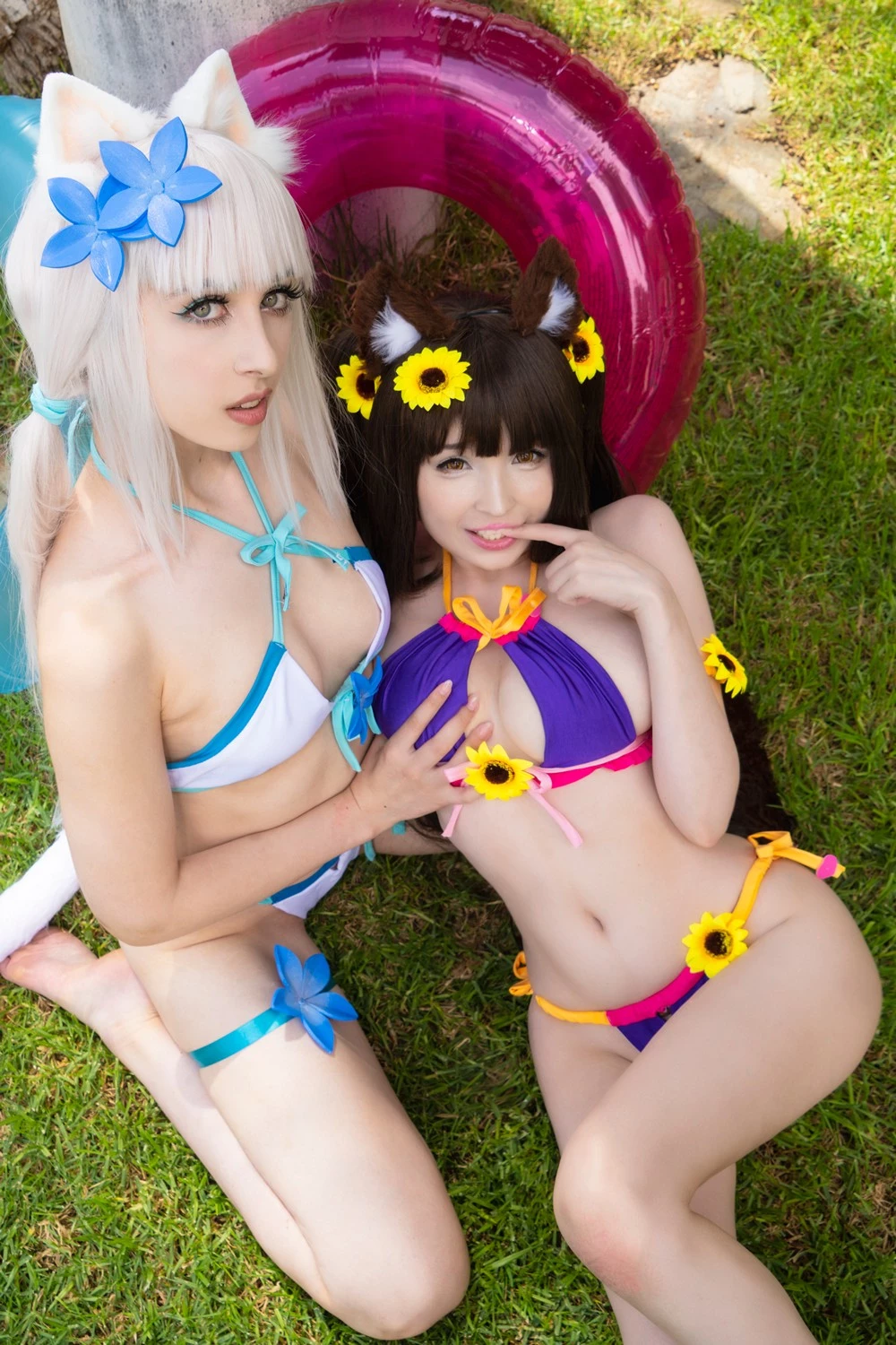 Hidori Rose & Gumiho - Nekopara Chocola x Vanilla swimsuit collab