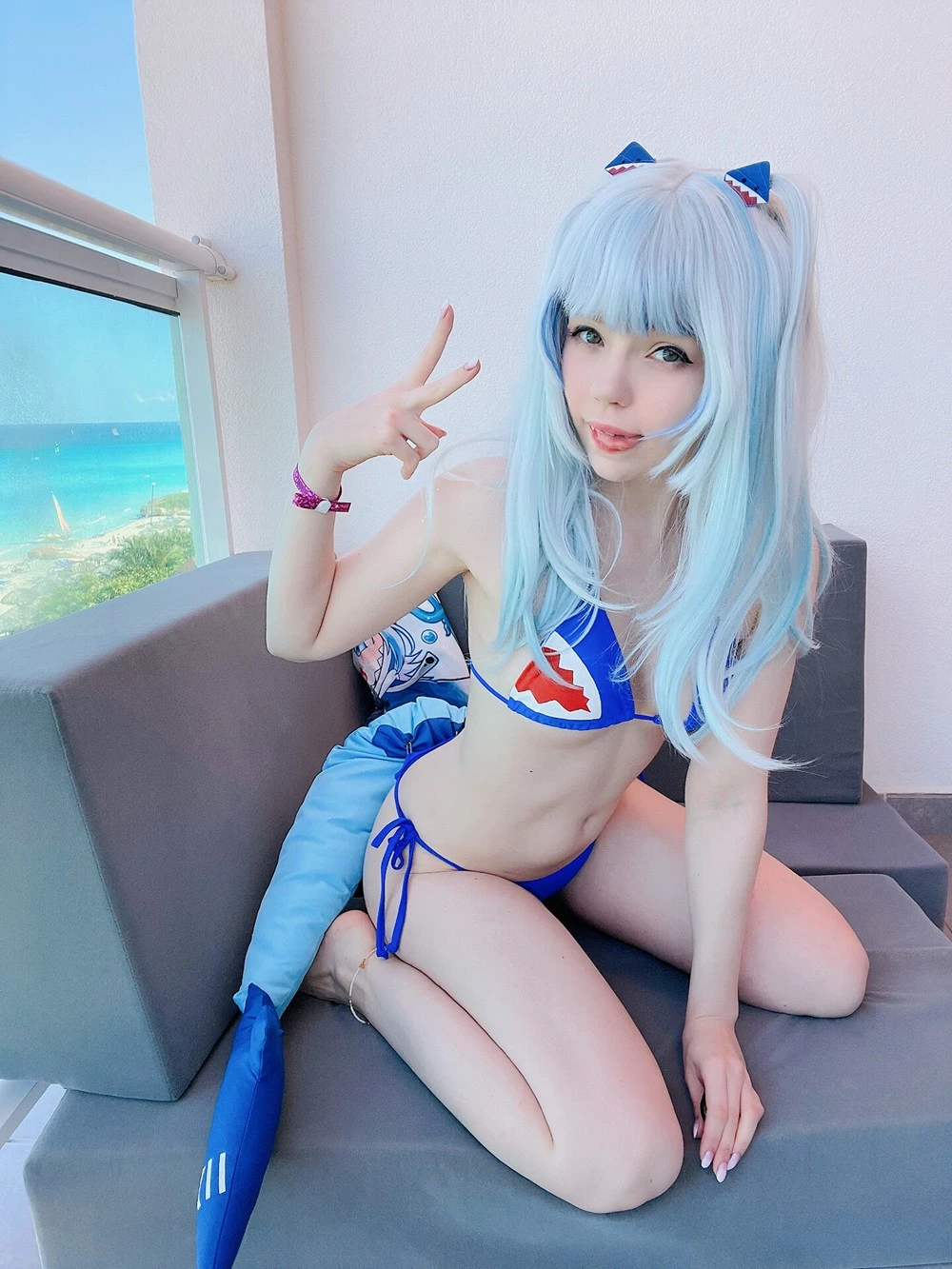 [Cosplay] Caticornplay - Gawr Gura Bikini [28 January 2022]