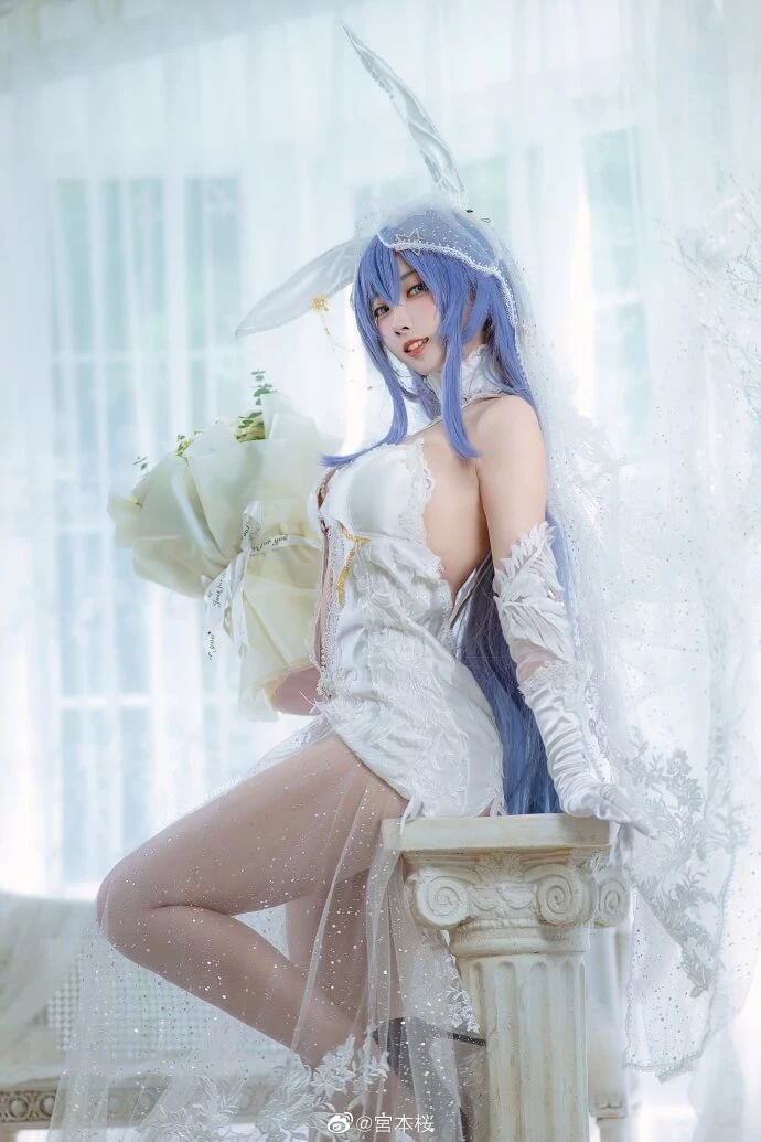 碧藍航線新澤西[花園]-白雪之儀 婚紗花嫁cos cn宮本桜 [12P]