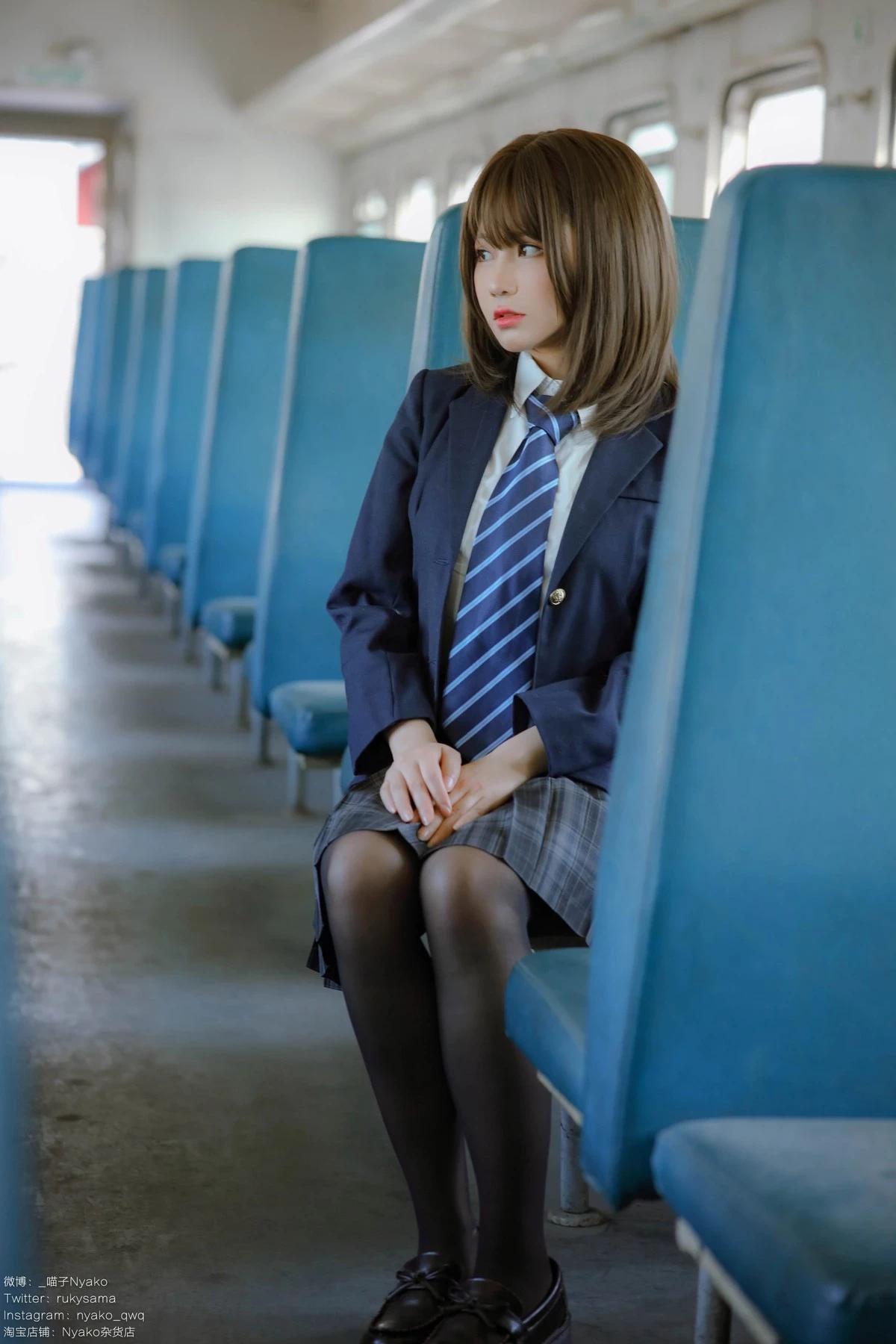 Cosplay Nyako喵子 火車JK制服