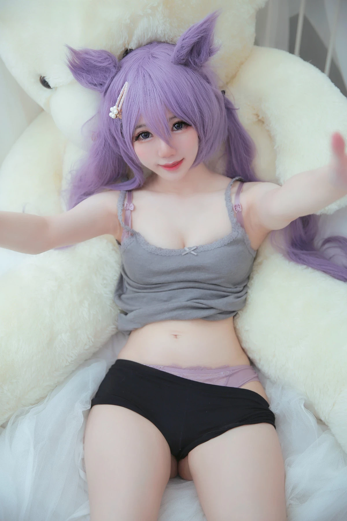 Sally多啦雪 Cosplay Keqing 刻晴 Lingerie Ver.