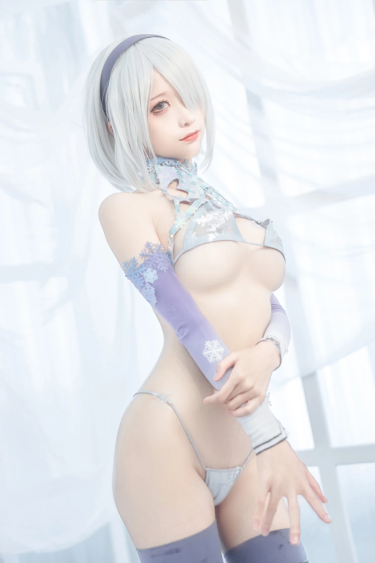 蠢沫沫 Cosplay 2b 冰雪 ice and snow