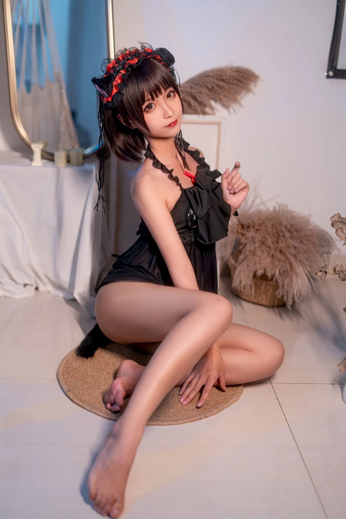 蠢沫沫 Cosplay 黑睡裙 Black Nightdress