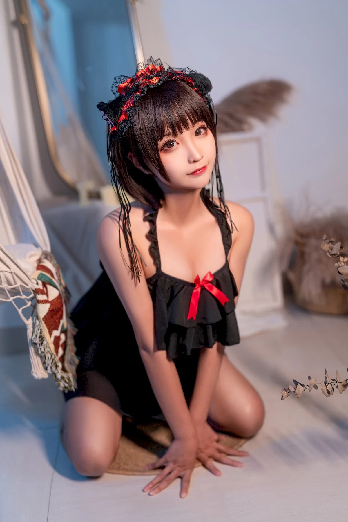 蠢沫沫 Cosplay 黑睡裙 Black Nightdress