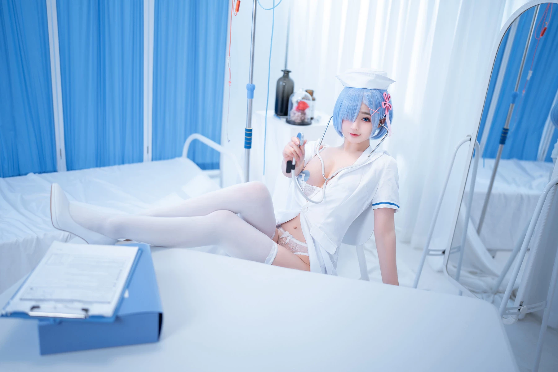 桜井寧寧 Cosplay 雷姆護士 Nurse Rem