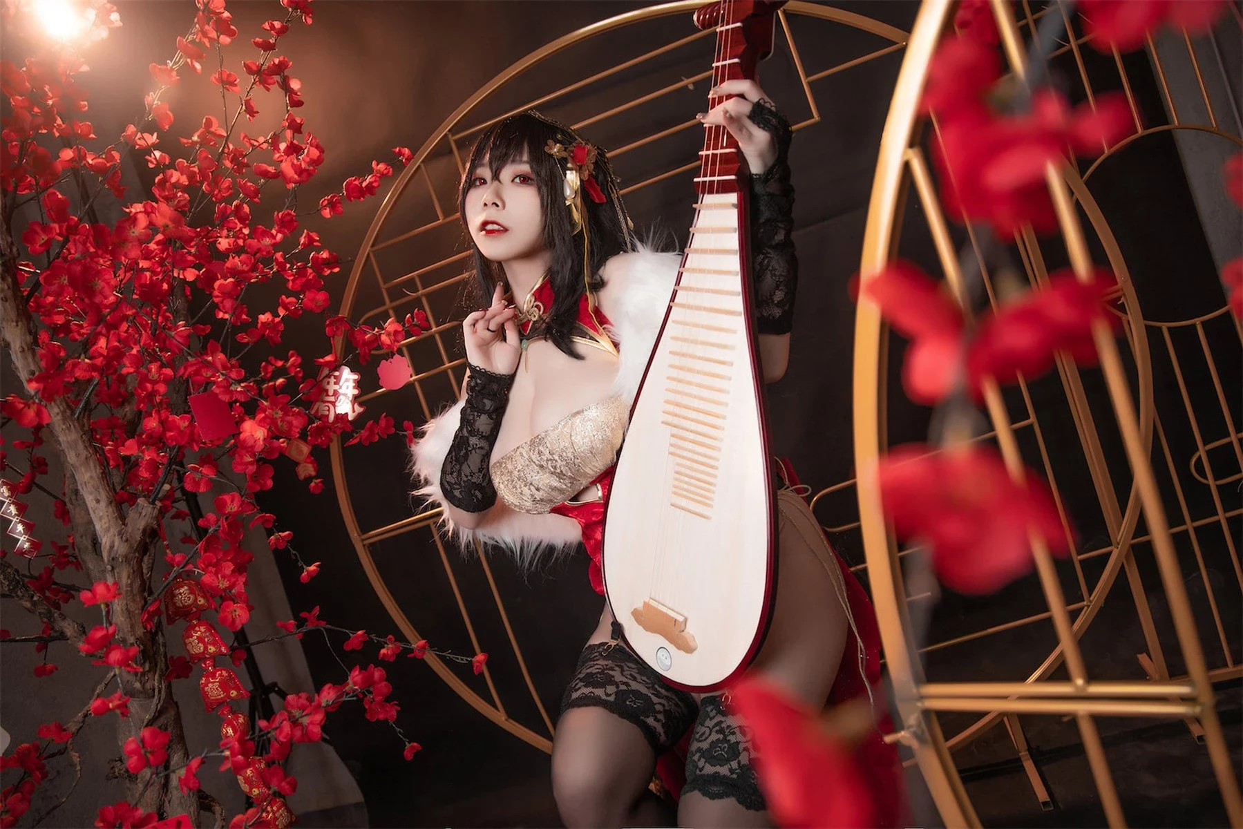 Cosplay 自閉顏球球 無顏小天使wy 碧藍航線 大鳳紅旗袍