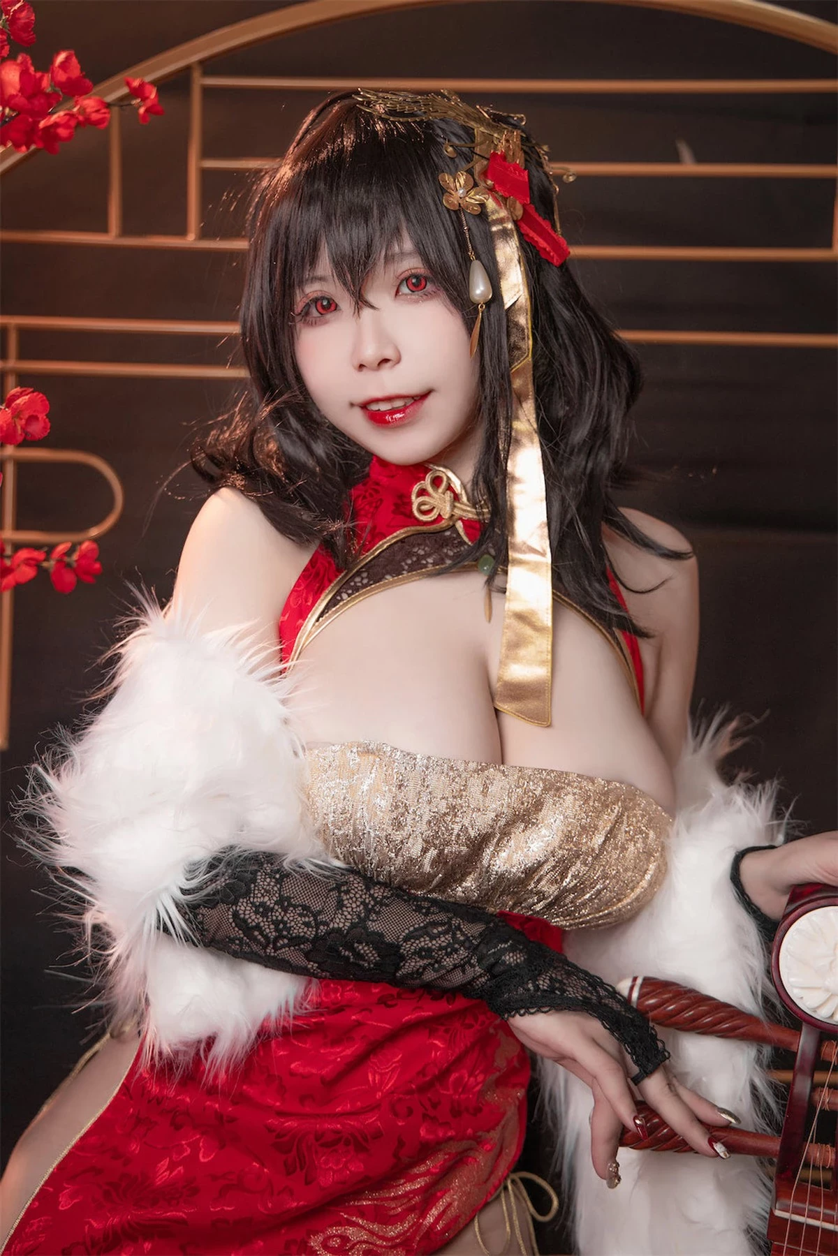 Cosplay 自閉顏球球 無顏小天使wy 碧藍航線 大鳳紅旗袍