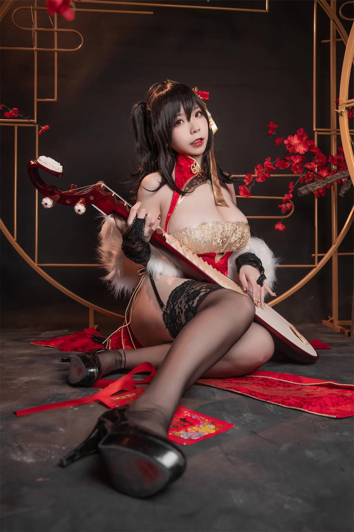 Cosplay 自閉顏球球 無顏小天使wy 碧藍航線 大鳳紅旗袍