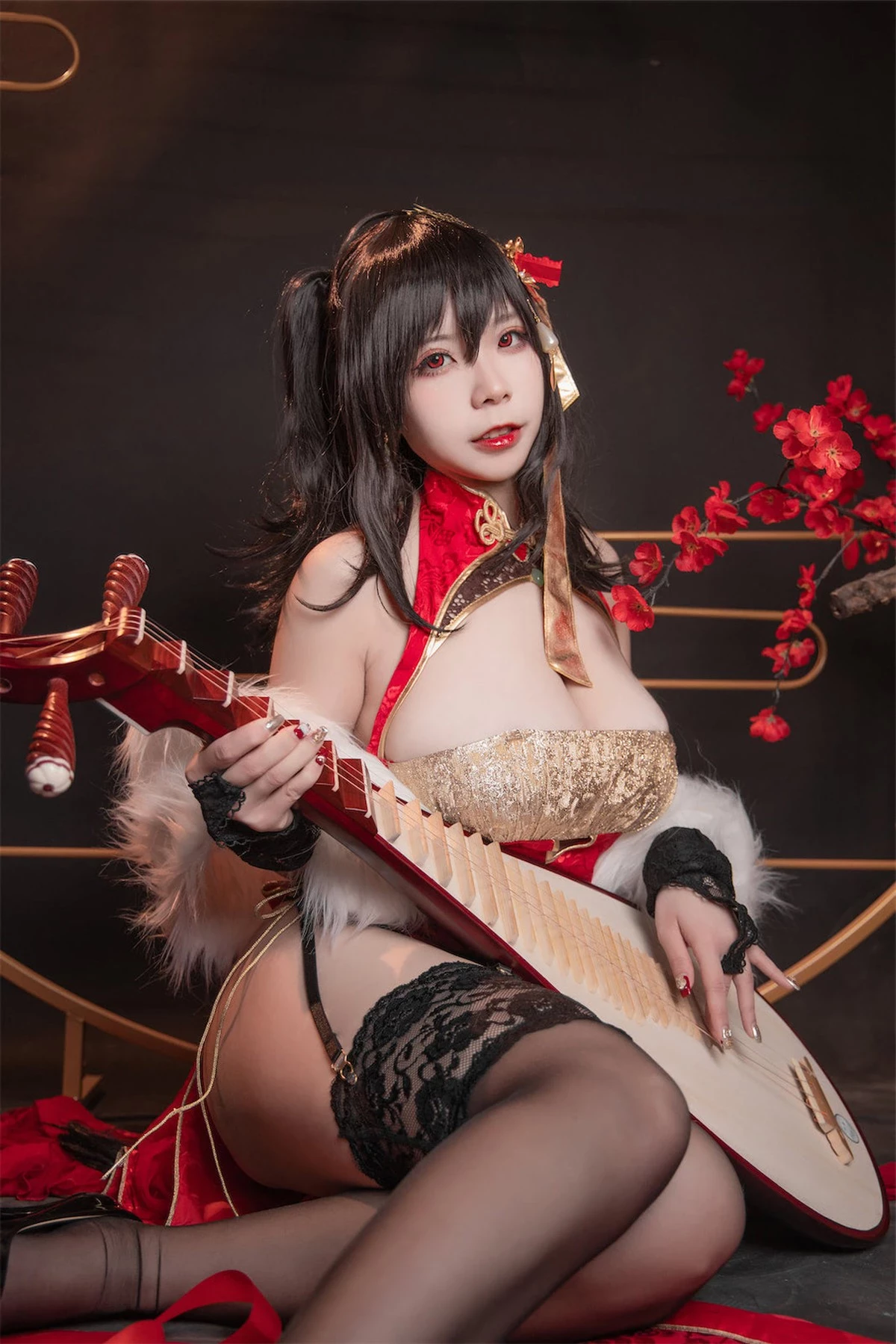 Cosplay 自閉顏球球 無顏小天使wy 碧藍航線 大鳳紅旗袍