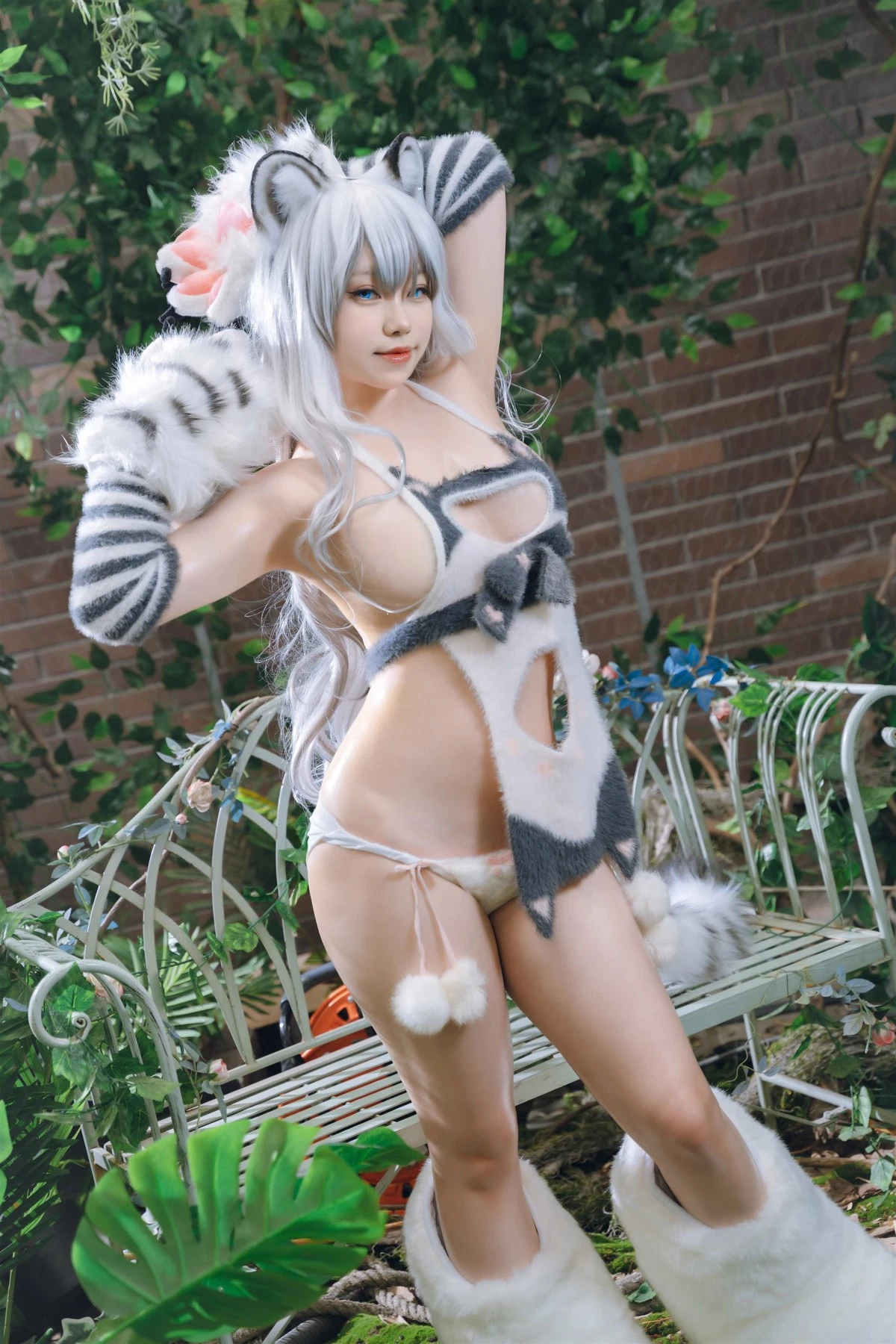 Cosplay 一北亦北 白虎獸娘福瑞