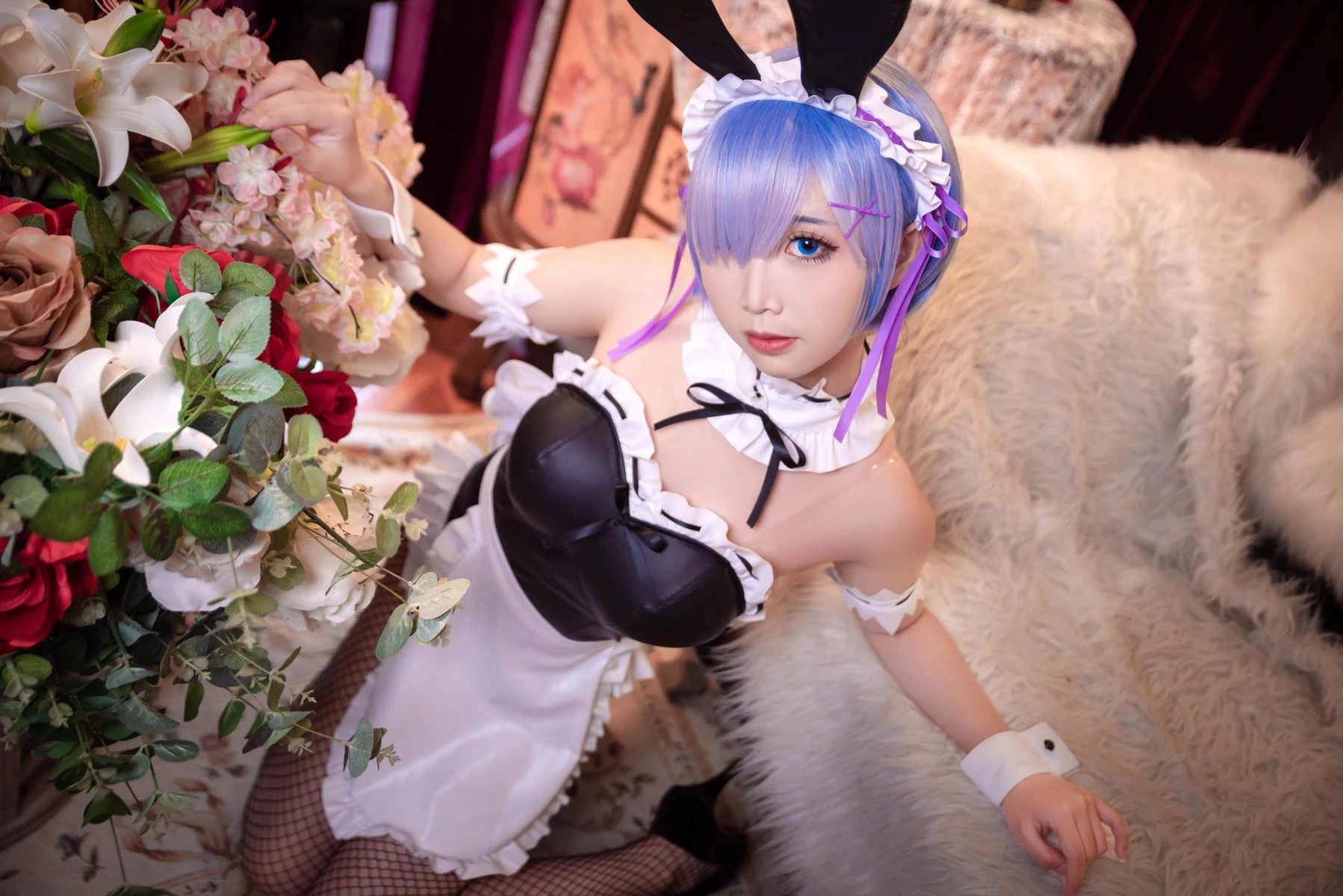 Cosplay 麵餅仙兒 網襪蕾姆