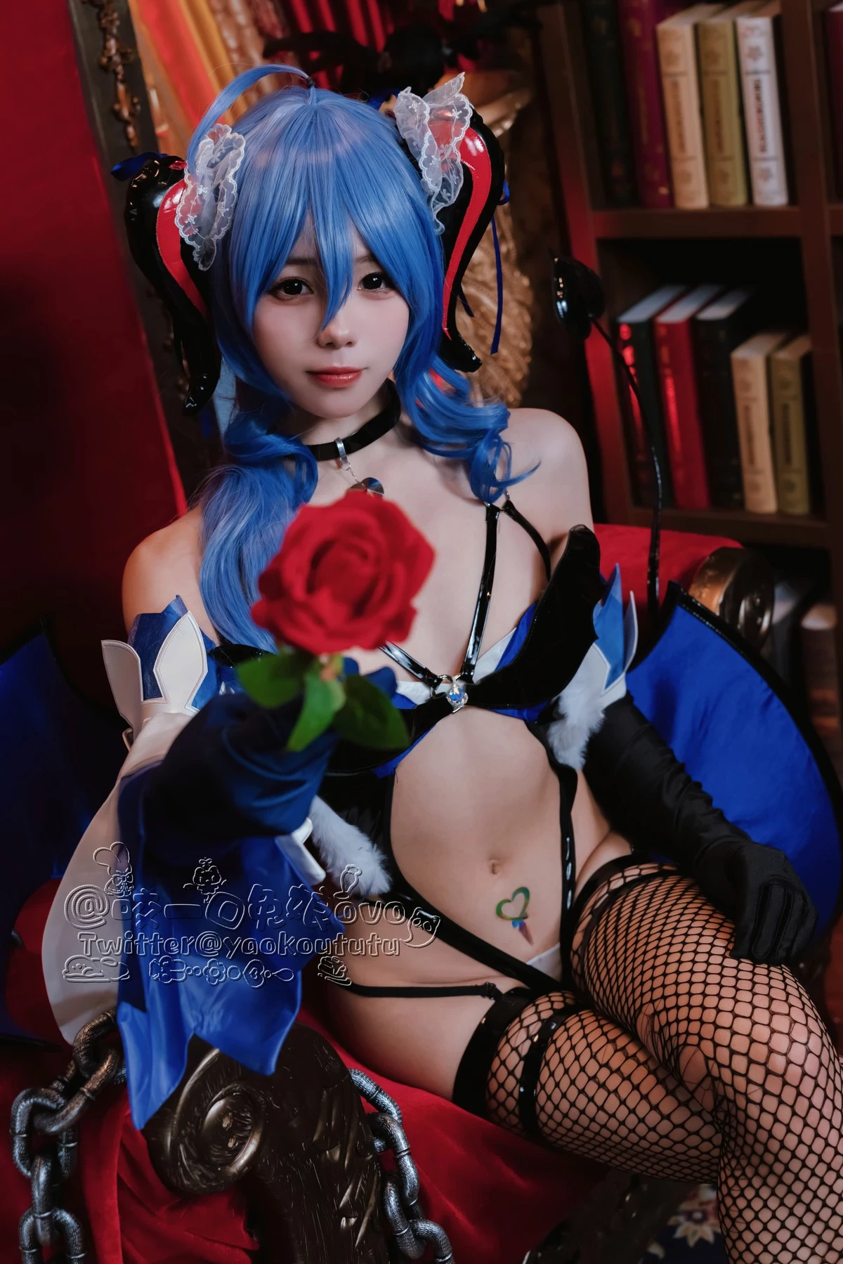 Cosplay 黏黏糰子兔 甘雨魅魔