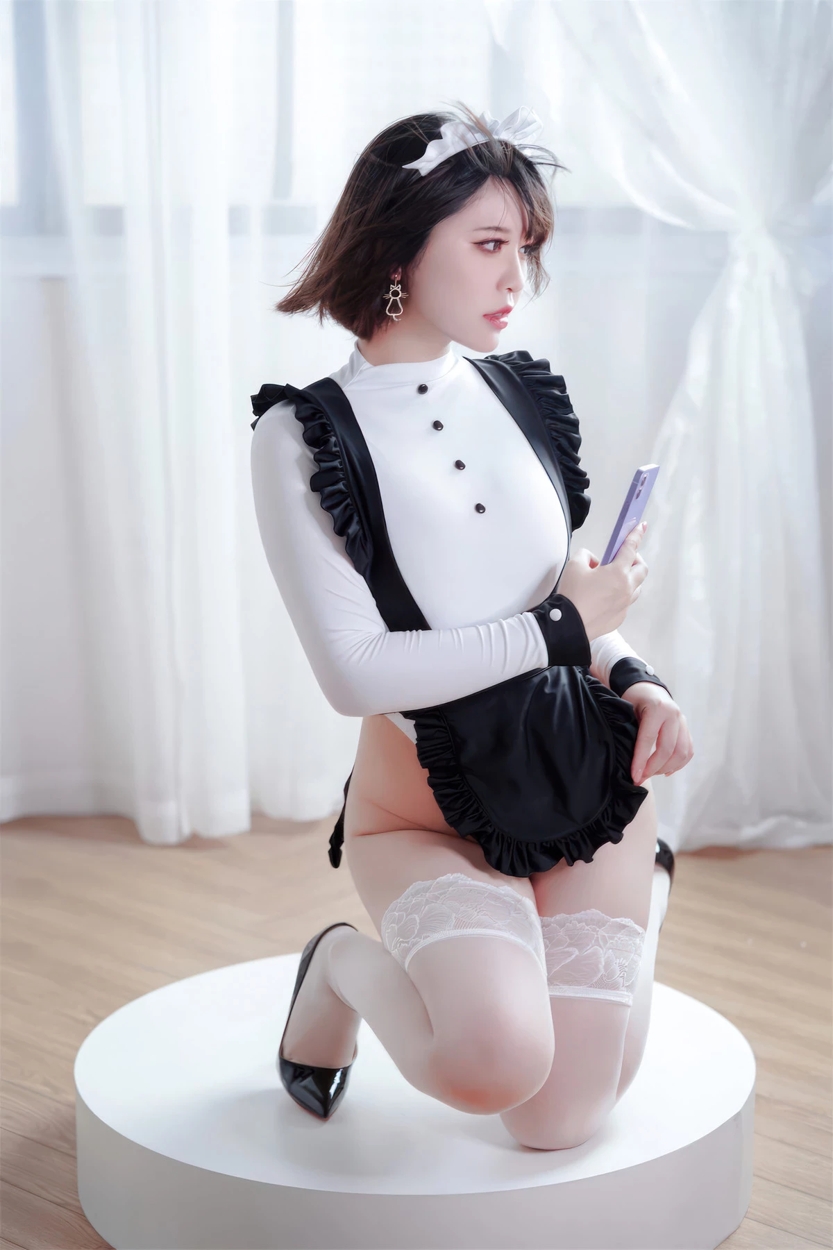 Cosplay 半半子Banbanko 純白女僕